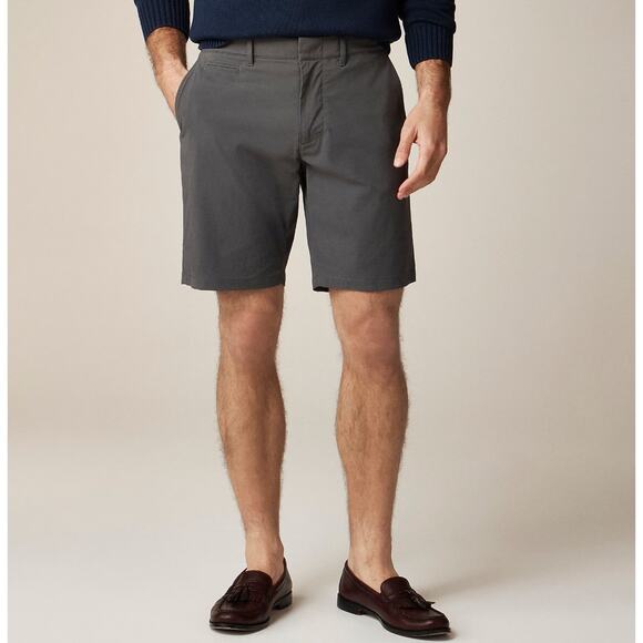 J.Crew 9" Tech Short Coal Gray Stretch UPF 50 Regular Minimalist Mens US 30 NWT - Picture 1 of 15